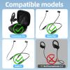 4 Pair Replacement Ear tip for Powerbeats Pro, Beats Earbuds Replacement Tips,Wireless Earphone Headphones, Silicone Earbuds Buds Set with Cleaning kit (BLUE) view 2