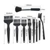 Multi functional brush, mobile phone camera, computer cleaning brush, keyboard dust removal brush, industrial car gap brush, painting brush set 8PCS/10PCS (10, black) view 3