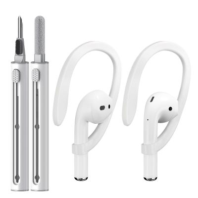 2 Pairs Ear Hooks Designed for Apple AirPods Pro 3 1, 2, 4th and Pro 2,with Cleaning Pen,Earbuds Accessories,Anti-Slip Sports Ear Hooks,Durable TPU Construction,for Running,Jogging,Cycling,Gym