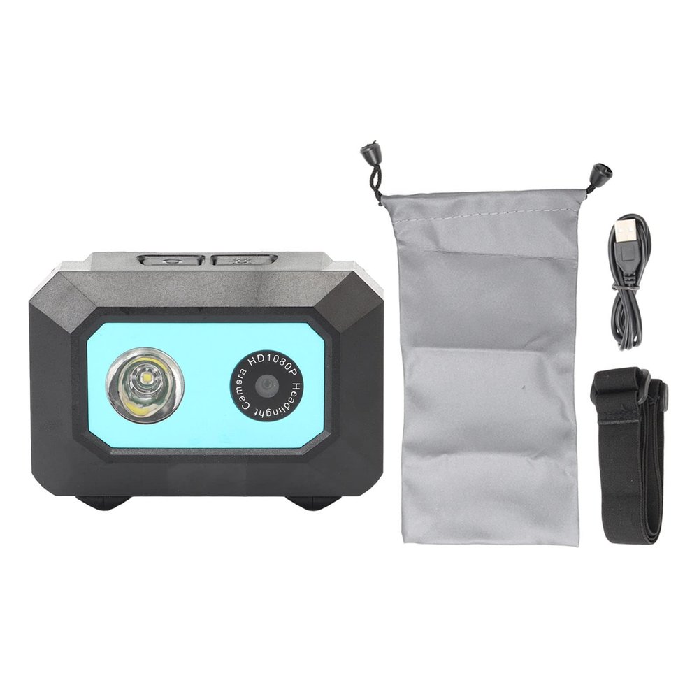 Enlybee Versatile 1080P HD Head - Mounted Camera with LED Light & SOS for Sports and Night Adprojects