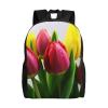 VTCTOASY Backpack Travel Laptop Backpack For Men Women Lightweight Rucksack Ulips Flower Casual Daypack view 1