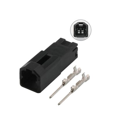 ARETV 1/5/10/20/50 Sets Of 2-pin 174057-2/174056-2 Car Speaker Plug Wiring Harness Male/Female Connectors Compatible(2p male,20 SETS_2P)