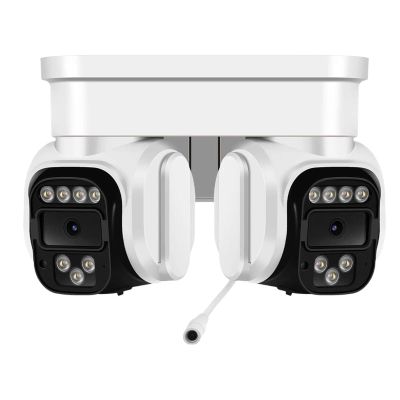 4MP Outdoor Camera Security Dual Wifi Camera PTZ Outdoor 10X Digital Zoom Color Night Vision Security Protection IP Camera Auto Tracking,With 32g card