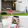 4MP Outdoor Camera Security Dual Wifi Camera PTZ Outdoor 10X Digital Zoom Color Night Vision Security Protection IP Camera Auto Tracking,With 32g card view 3