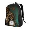 VTCTOASY Backpack Travel Laptop Backpack For Men Women Lightweight Rucksack Steampunk Watches Keys And Chains Casual Daypack view 2