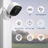 Mini Security Camera Outdoor/Indoor with Spotlight,Wifi Plug-In 2.5K/4MP HD Full-Color Night Vision Home Cam with AI Human Detection, Cloud/TF Card Storage,With 128g card view 2