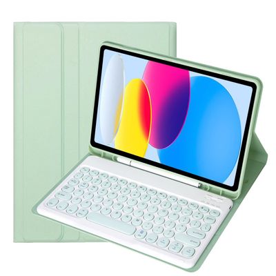 Aidashine Keyboard Case for iPad 10.2" 9th Generation 2021/ 8th Gen 2020/7th 2019, Wireless Bluetooth Keyboard with Pencil Holder,Green