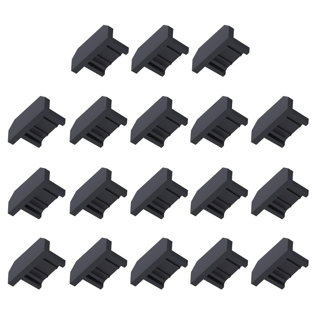 Skweawert 20 PCS Micro USB Port Anti-dust Plugs, Silicone Covers Caps Stoppers, Port Protector for PC Laptop Notebook Computers, Other Devices, 0.26 x 0.09 (LxW)