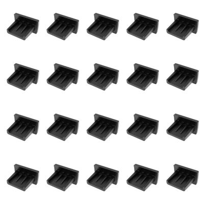 Skweawert 20 PCS Mini USB Port Anti-dust Plugs, Silicone Covers Caps Stoppers, Port Protector for PC Laptop Notebook Computers, 0.28 x 0.08 (LxW)