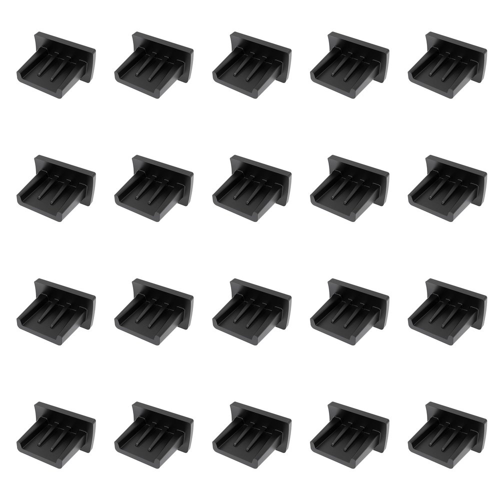 Skweawert 20 PCS Mini USB Port Anti-dust Plugs, Silicone Covers Caps Stoppers, Port Protector for PC Laptop Notebook Computers, 0.28 x 0.08 (LxW)