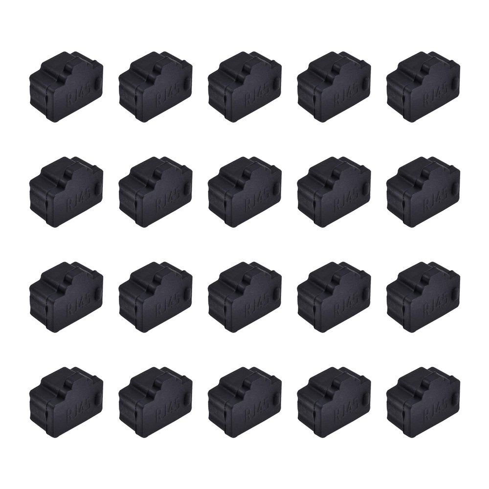 Skweawert 20 PCS RJ45 Port Anti-dust Plugs, Silicone Covers Caps Stoppers, Port Protector for TV,Computer, Other Devices, 0.47 x 0.33 (LxW)