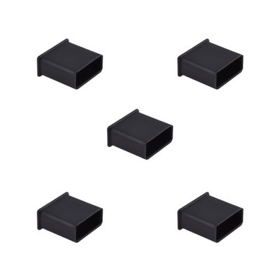 Skweawert 5 PCS USB2.0 Port Anti-dust Plugs, PE Covers Caps Stoppers, Port Protector for PC Computer Laptop Router Network Hub or Other Standard USB 2.0, 0.51 x 0.2 (LxW)