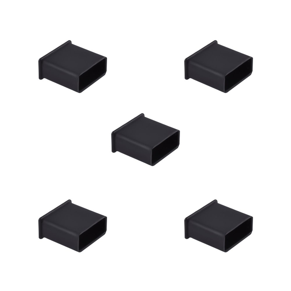 Skweawert 5 PCS USB2.0 Port Anti-dust Plugs, PE Covers Caps Stoppers, Port Protector for PC Computer Laptop Router Network Hub or Other Standard USB 2.0, 0.51 x 0.2 (LxW)