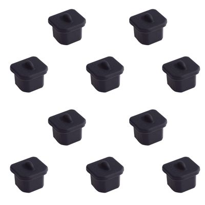 Skweawert 10 PCS USB-B Port Anti-dust Plugs, Silicone Covers Caps Stoppers, Port Protector for Printer, Fax, Scanner, 0.31 x 0.29 (LxW)