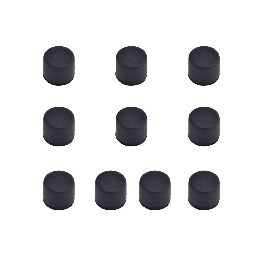 Skweawert 10 PCS RCA Port Anti-dust Plugs, Silicone Covers Caps Stoppers, Port Protector for Desktops Amplifiers DVD TV etc, ID; 0.31"