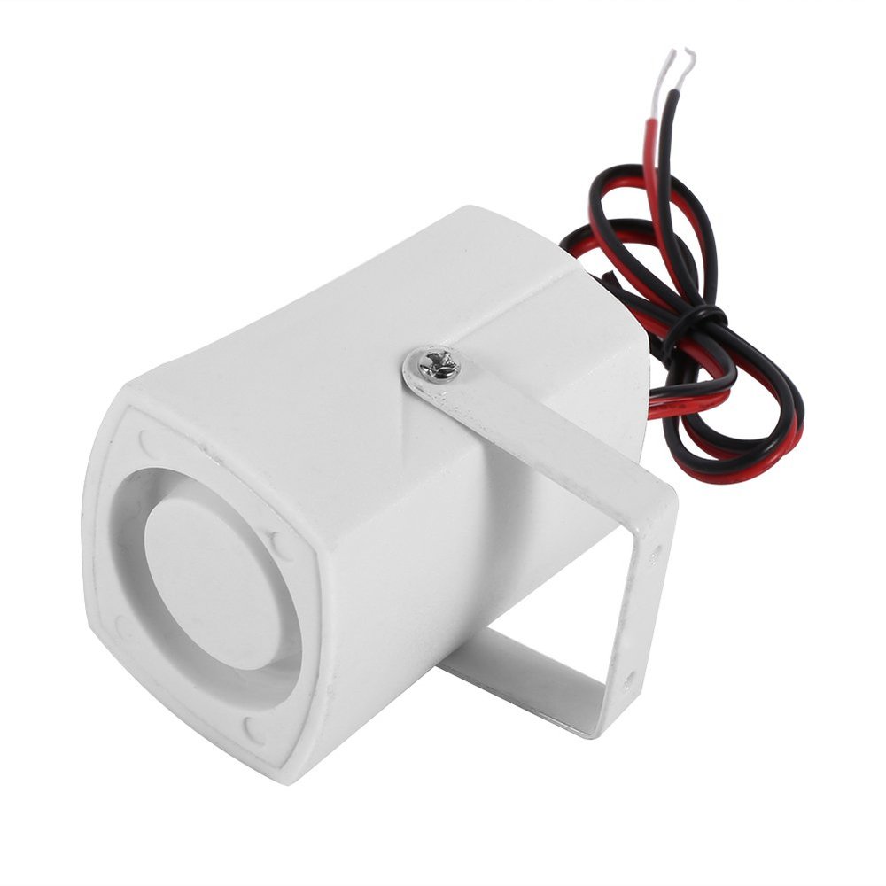 110dB DC 12V Electronic Wired Alarm Siren Horn, Anti-Seismic Single Car Break in Deterrent, Vehicle Security Sound Alarm System Car Alarms for Theft with Sound