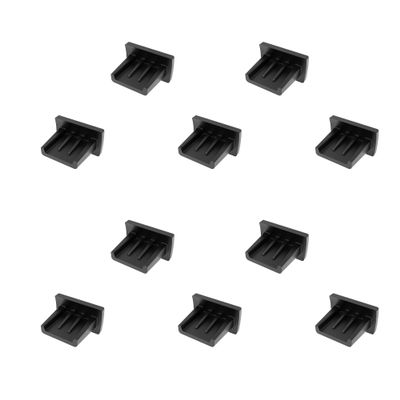 Skweawert 10 PCS Mini USB Port Anti-dust Plugs, Silicone Covers Caps Stoppers, Port Protector for PC Laptop Notebook Computers, 0.28 x 0.08 (LxW)