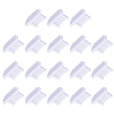 Skweawert 20 PCS Micro USB Port Anti-dust Plugs, Silicone Covers Caps Stoppers, Port Protector for PC Laptop Notebook Computers, Other Devices, 0.26 x 0.09 (LxW)