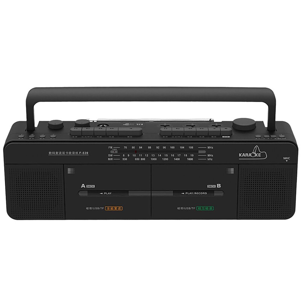KEhtu Cassette Player, Multi-Function Dual-Card Recorder, Supports U Disk/TF Card Playback, Tape to U Disk, TF Card Mutual Transcription, AC/DC Dual-Mode Power Supply