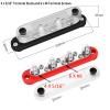 Car Terminal Block Negative Bus Bar 12V 150A Terminal Block 12V Power Distribution Block M8 Termianl Bus for Automotive Boat 1Pcs(4XM8 and 6XM4) view 2