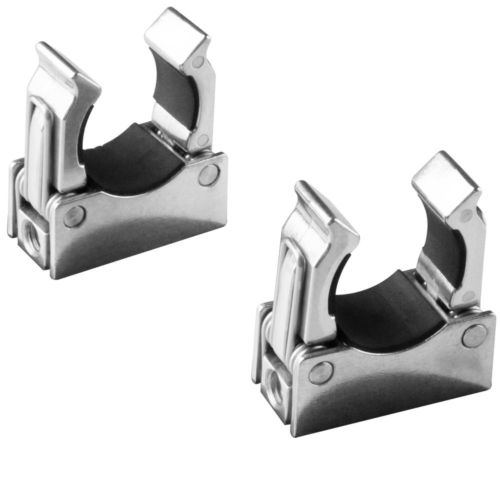 Kupo LED Tube Light Clamp Set for T-12 LED Tubes 38-42mm Dual Pack Aluminum Die-Cast Spring Clamps with 1/4"-20 and 3/8"-16 Threads (KG304012)