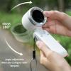 DirectNine Basics USB charging portable fan handheld folding high-speed turbo fan hanging neck outdoor violent wind 180 degree desktop portable (Dark grey), SMALL, SWD01 view 3