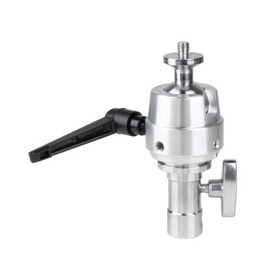 Kupo Heavy-Duty 3/8"-16 Male to TVMP Swivel Adapter with 38mm Ball Head, Large Locking Handle and Dual Baby and Junior Compatibility (KG402612)