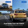 Front Rear Dual Dash Cam - 4K 1080P, 1.47 Inch Screen, Night and Parking Monitoring, for Drivers Seeking Road Condition Recording and Real Time Video Sharing view 3
