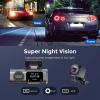 Front Rear Dual Dash Cam - 4K 1080P, 1.47 Inch Screen, Night and Parking Monitoring, for Drivers Seeking Road Condition Recording and Real Time Video Sharing view 4