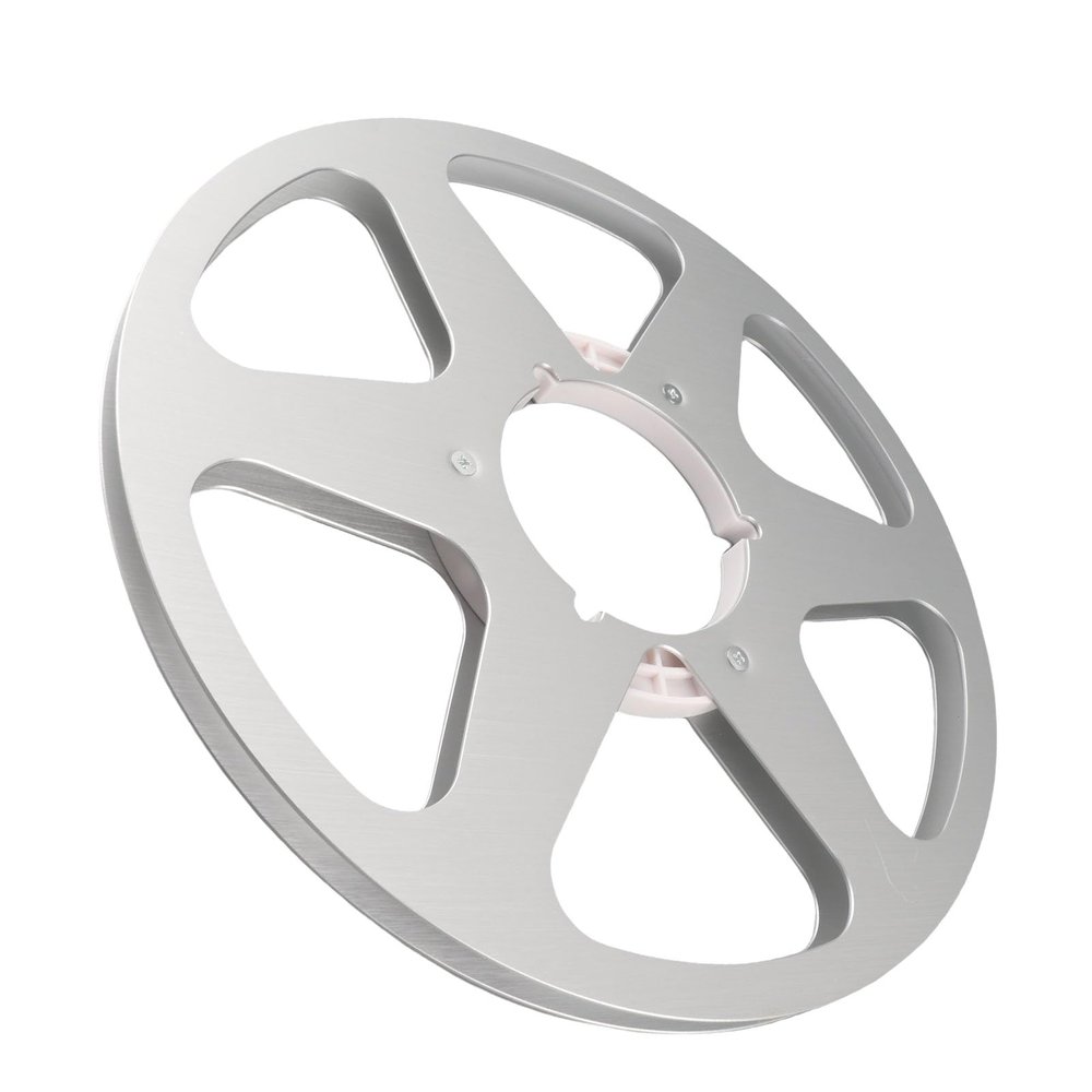 Sound Tape Pickup Reel, Opening Machine Part 1/4 10.5 Inch Empty Tape Reel Aluminum Alloy for Reel to Reel Tape Player (Silver)