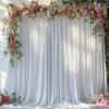 10x10FT White Backdrop Curtain for Wedding Parties Wrinkle Free Curtain Backdrop for Baby Shower White Drapes for Birthday Party Photography Background Soft Fabric 5ft x 10ft, 2 Panels view 1