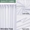 10x10FT White Backdrop Curtain for Wedding Parties Wrinkle Free Curtain Backdrop for Baby Shower White Drapes for Birthday Party Photography Background Soft Fabric 5ft x 10ft, 2 Panels view 3