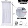 10x10FT White Backdrop Curtain for Wedding Parties Wrinkle Free Curtain Backdrop for Baby Shower White Drapes for Birthday Party Photography Background Soft Fabric 5ft x 10ft, 2 Panels view 4