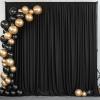 10x10FT Black Backdrop Curtains for Parties Wrinkle Free Black Curtains Backdrop Drapes Soft Fabric Decoration for Birthday Wedding Party Photo Photography Background 5ft x 10ft, 2 Panels view 1