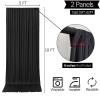 10x10FT Black Backdrop Curtains for Parties Wrinkle Free Black Curtains Backdrop Drapes Soft Fabric Decoration for Birthday Wedding Party Photo Photography Background 5ft x 10ft, 2 Panels view 4