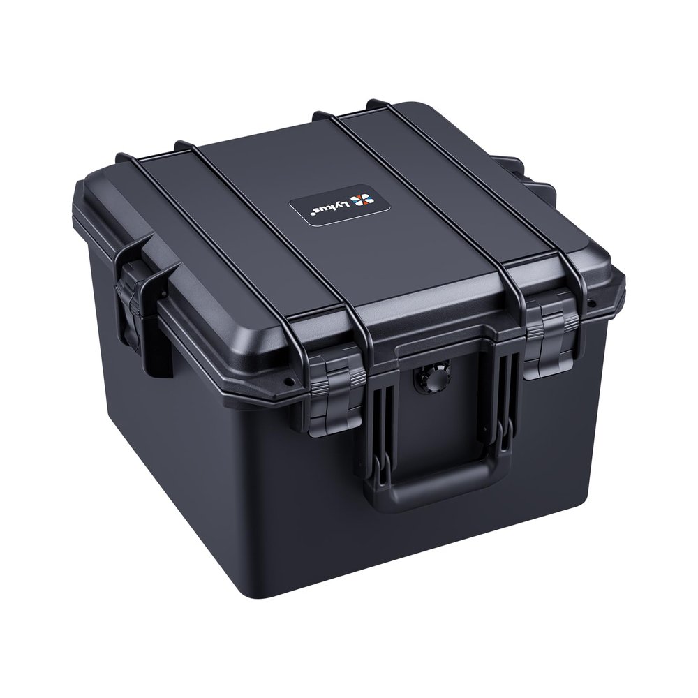Lykus HC-3630 Waterproof Hard Case with Customizable Foam Insert, Interior Size 13.98x13.98x10.63 in, Suitable for camera, lens, drone, mic, flashlight, projector, electronics, tools, and more