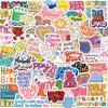 130 Pcs Motivational Holographic Stickers for Teens Adults - Inspirational Scrapbook Decals for Journaling, Waterproof Vinyl Mental Health Quotes for Laptops Bottles view 1