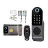 DirectNine Basics Courtyard iron door lock home electronics fingerprint door lock smart door rim lock, Black view 2