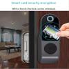 DirectNine Basics Courtyard iron door lock home electronics fingerprint door lock smart door rim lock, Black view 4