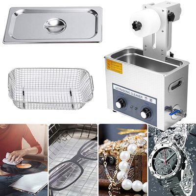 LZDOYY Digital record cleaning machine / 6L ultrasonic cleaner / 40000Hz 180W power adjustable / 0-30 min timer & temperature control/automatic rotation with lifting platform,220V