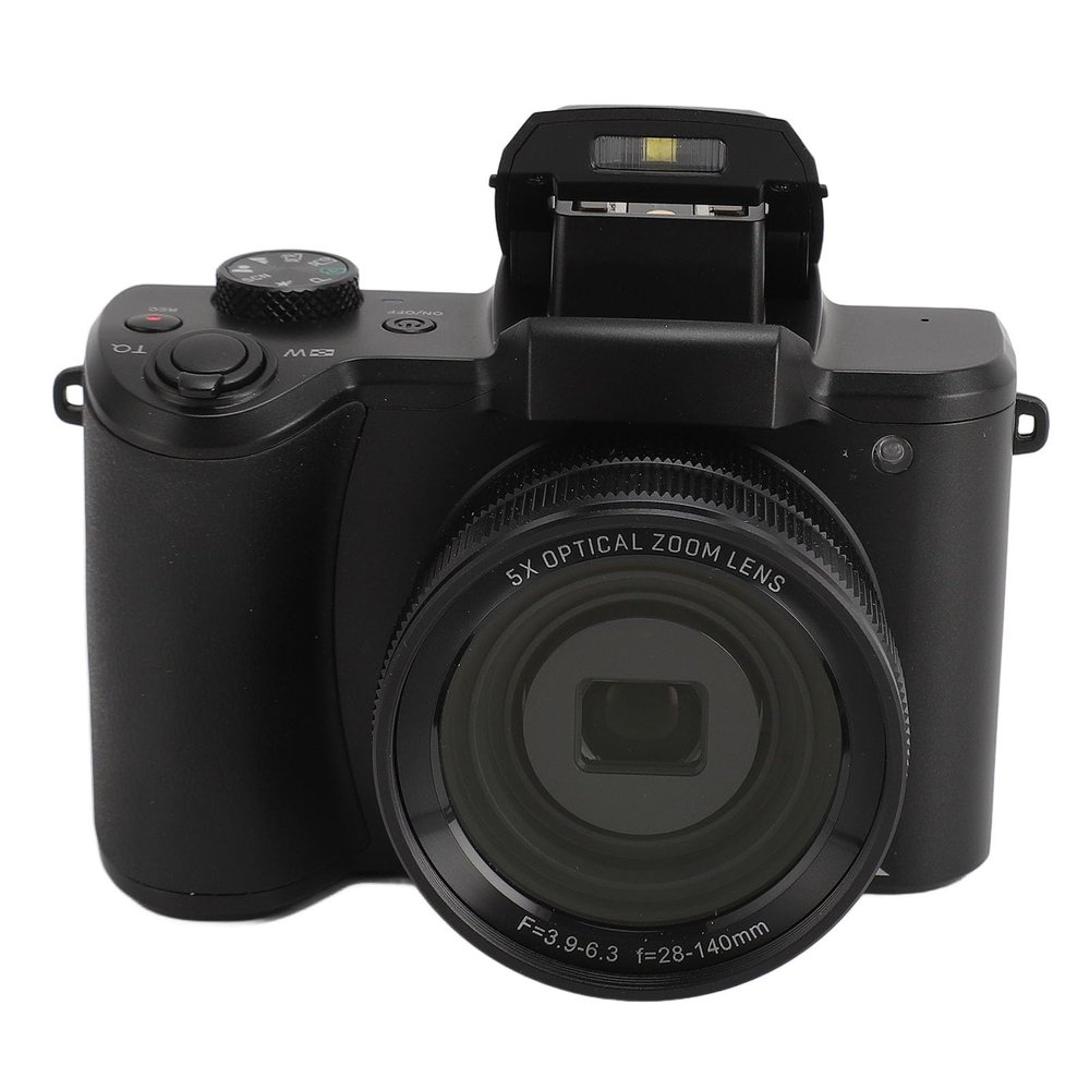 5K Digital Camera, 64MP AF Auto Focus Anti Shake Vlogging Camera, 5X Optical Zoom Front & Rear Dual Lens Professional Vintage Camera with 3.2 Screen for Photography (US Plug)