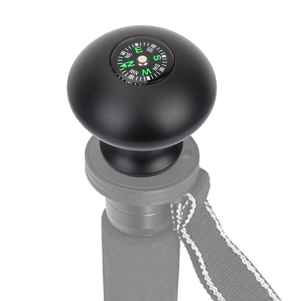 Monopod Tripod Head Grip, Outdoor Universal, 3/8 Screw Hole, Aluminum Alloy, Ergonomic, for Outdoor Activities, Hiking, Camping