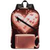 17 Inch Travel Backpack Lightweight Waterproof Casual Laptop Backpack Hiking Camping Daypack for Women Men Heart Cup view 1