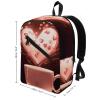 17 Inch Travel Backpack Lightweight Waterproof Casual Laptop Backpack Hiking Camping Daypack for Women Men Heart Cup view 2