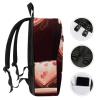 17 Inch Travel Backpack Lightweight Waterproof Casual Laptop Backpack Hiking Camping Daypack for Women Men Heart Cup view 3