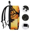 17 Inch Travel Backpack Lightweight Waterproof Casual Laptop Backpack Hiking Camping Daypack for Women Men Giraffe Sunset view 3