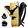 17 Inch Travel Backpack Lightweight Waterproof Casual Laptop Backpack Hiking Camping Daypack for Women Men Giraffe Sunset view 4