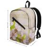 17 Inch Travel Backpack Lightweight Waterproof Casual Laptop Backpack Hiking Camping Daypack for Women Men Spring And Flower view 2