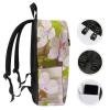 17 Inch Travel Backpack Lightweight Waterproof Casual Laptop Backpack Hiking Camping Daypack for Women Men Spring And Flower view 3