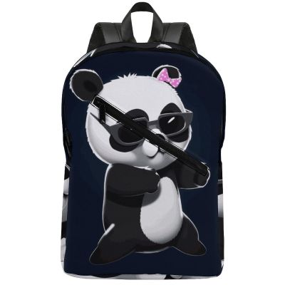 17 Inch Travel Backpack Lightweight Waterproof Casual Laptop Backpack Hiking Camping Daypack for Women Men Cool Panda